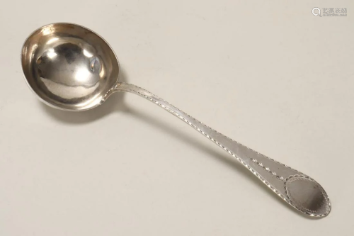 English Provincial Sterling Silver Ladle,