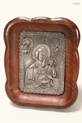 Russian Silver Icon,