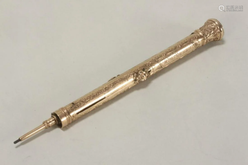Victorian Gold Propelling Pencil,