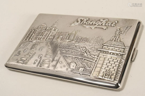 Chinese Sterling Silver Cigarette Case,