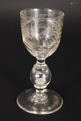 Good 19th Century Penny Cordial Glass, c.1876,
