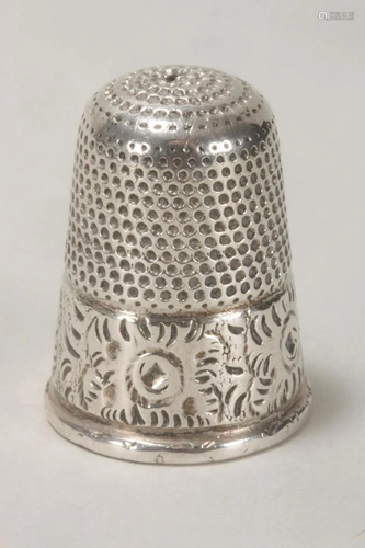 Victorian Sterling Silver Thimble,