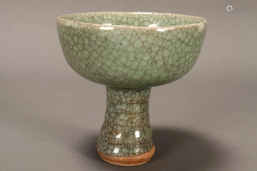 Chinese Ming Dynasty Longquan Stem Cup,