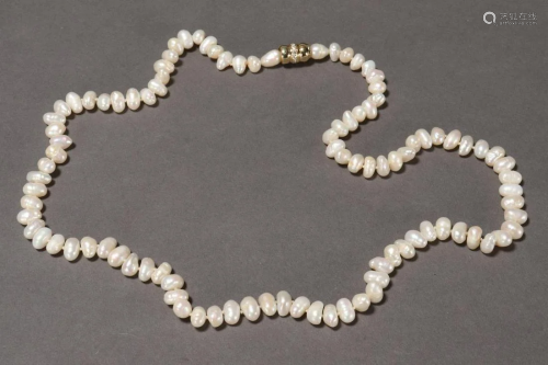 Ladies Single Strand Freshwater Pearl Necklace,