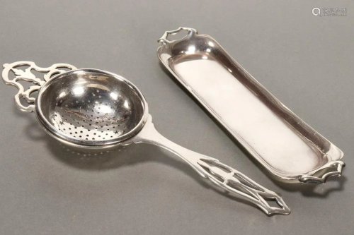 English Sterling Silver Tea Strainer,