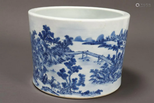 Chinese Qing Dynasty Blue and White Porcelain