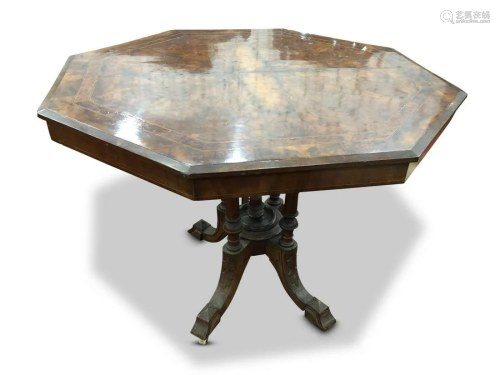Late Victorian Walnut Veneer Centre Table,