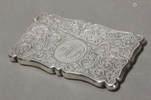 Late Victorian Sterling Silver Card Case,