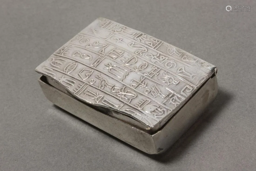 Egyptian Silver Snuff Box,