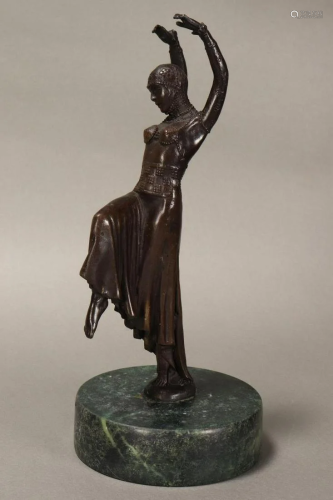 Art Deco Style Bronzed Figure of Dancer,