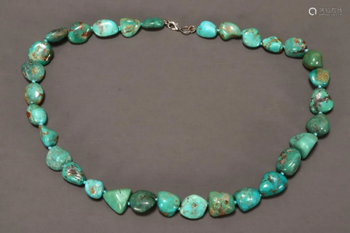 Turquoise Bead Necklace,
