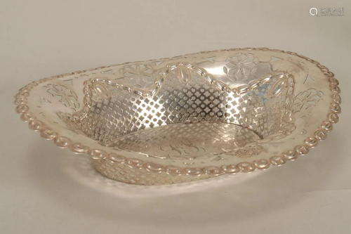 Victorian Sterling Silver Pierced Bowl,