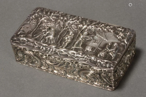 Edwardian Sterling Box and Cover,