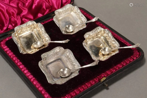 Victorian Sterling Silver Condiments Set,