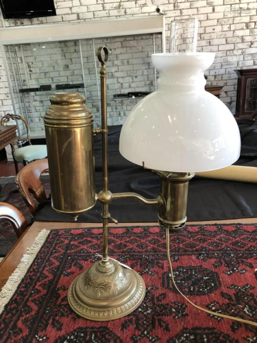 Victorian Brass Student's Lamp,