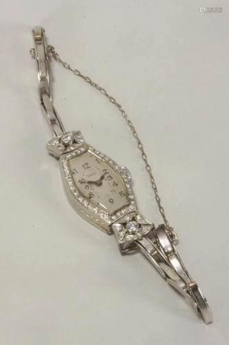 Lady's Rolex Art Deco Diamond Set Dress Watch,