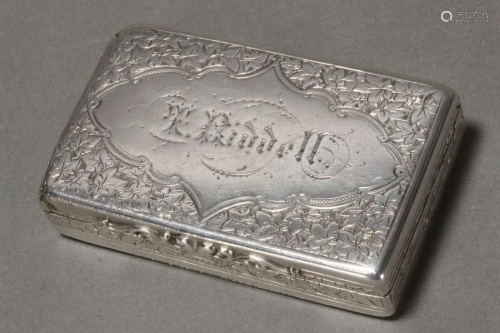 Victorian Sterling Silver Snuff Box,
