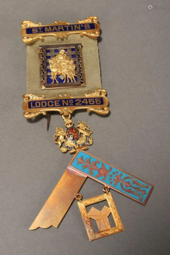 15ct Gold Masonic Medallion,