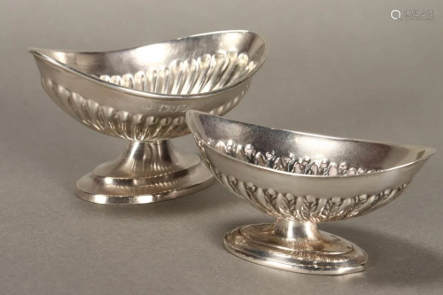 Two Victorian Sterling Silver Salts,