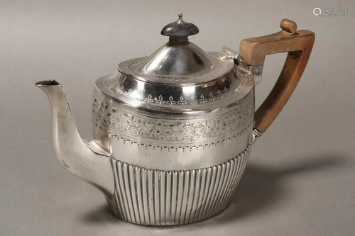 Victorian Sterling Silver Teapot,