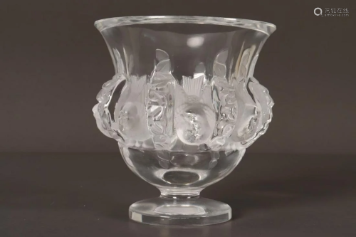 Lalique 'Dampierre' Crystal Vase,