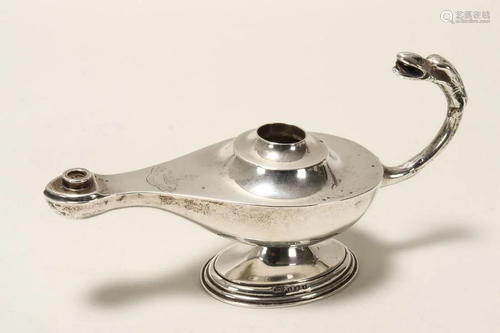 Edwardian Sterling Silver Oil Burner,