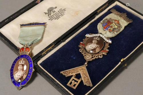 Two Masonic Queen Alexandra Lodge Medallions,