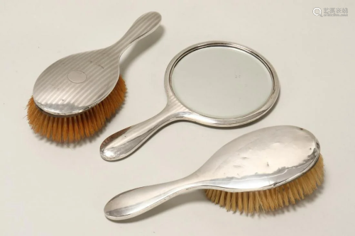 Sterling Silver Brush and Mirror Set,