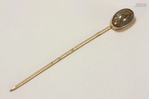 Victorian 9ct Gold and Opal Stick Pin,