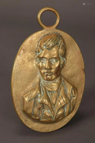 Late 19th Century Cast Brass Portrait,