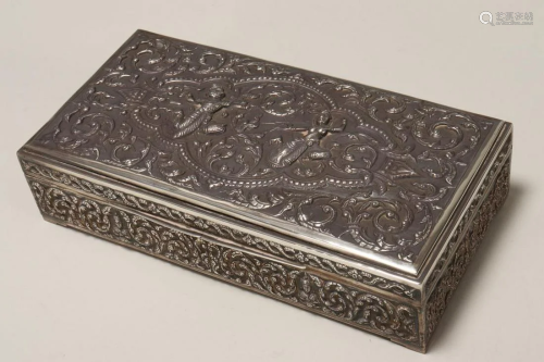 Thai Sterling Silver Lidded Box,