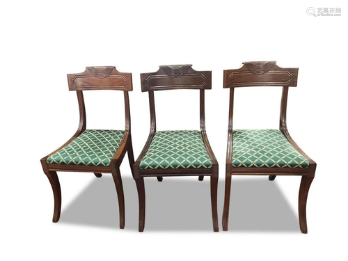 Set of Eight Regency Style Dining Chairs,