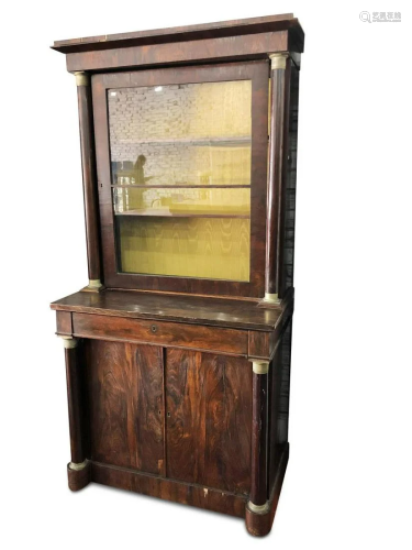 19th Century Brazilian Rosewood Display Cabinet,