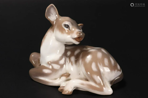Royal Copenhagen Porcelain Figure of a Fawn,