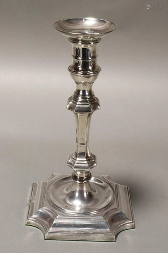 Handsome George V Sterling Silver Candlestick,