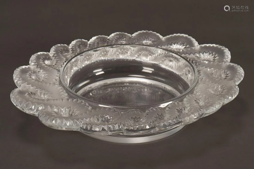 Lalique 'Auriac' Crystal Centre Bowl,