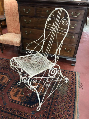 Victorian Wire Work Garden Chair,