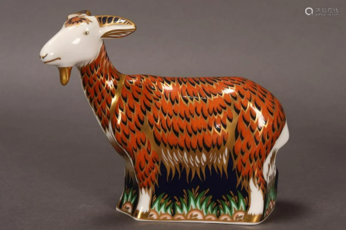 Royal Crown Derby 'Nanny Goat' Porcelain Figure,
