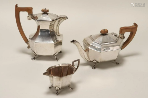 Elizabeth II Sterling Silver Coffee and Tea Pot,