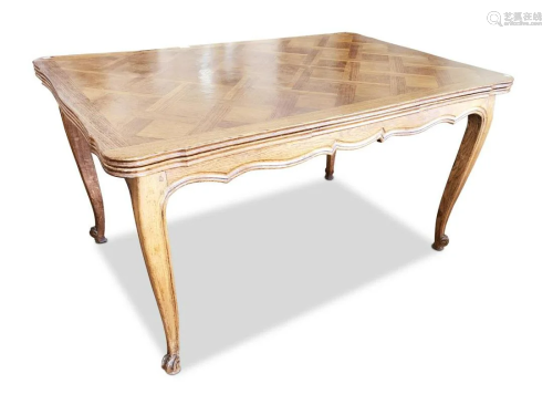 French Louis XV Style Oak Extension Dining Table,