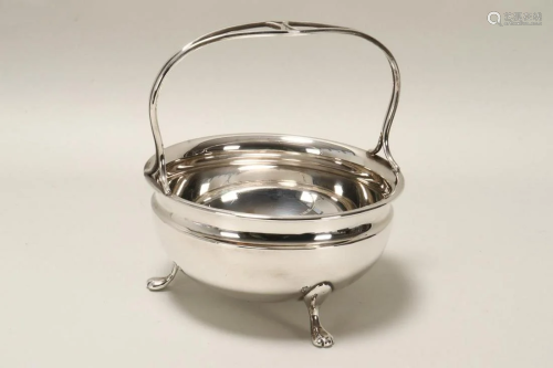Australian Sterling Silver Footed Basket,