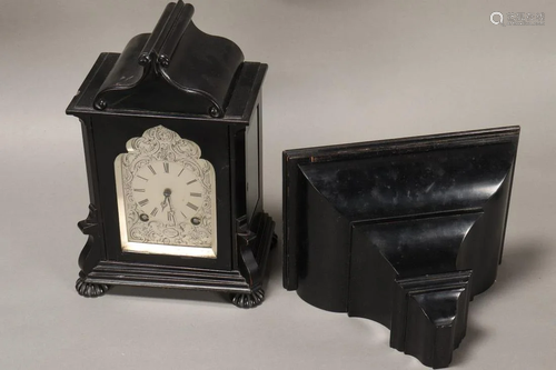 French Mid-19th Century Ebonised Bracket Clock,