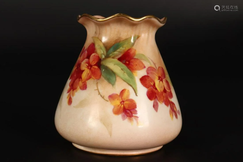 Royal Worcester Porcelain Posy Vase,