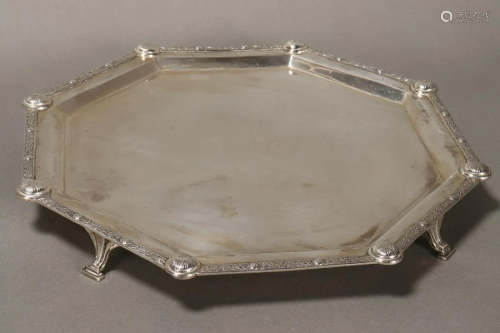 George V Sterling Silver Footed Tray,