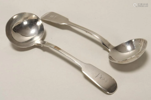Pair of William IV Sterling Silver Sauce Ladles,