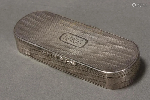 William IV Sterling Silver Snuff Box and Cover,