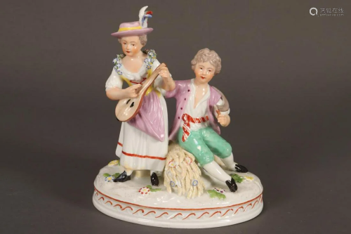19th Century German Porcelain Figure Group,