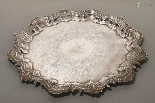 English Sterling Silver Salver,