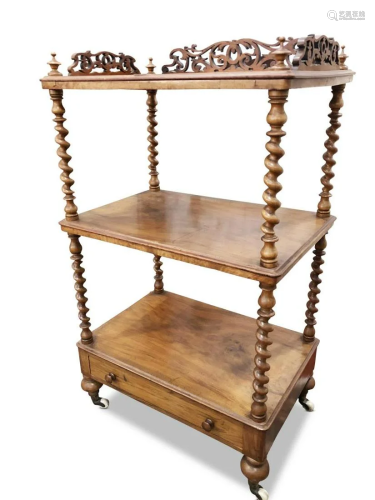 Victorian Walnut Canterbury,