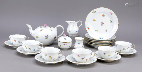 Tea set for 6 persons, 22 piec